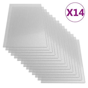 VidaXL Płyty poliwęglanowe, 14 szt., 4 mm, 121x60 cm 146216         VidaXL - Pozostałe akcesoria do uprawy roślin - miniaturka - grafika 1
