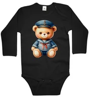 Body dla niemowląt - Body dziecięce Miś Pluszowy Marynarz Kapitan Dzień Misia 98/104 - miniaturka - grafika 1