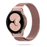 Akcesoria do smartwatchy - Metalowa Bransoletka Milanese Samsung Galaxy Watch 4 / 5 / Classic / 5 Pro / 6 / 6 Classic Różowa - miniaturka - grafika 1