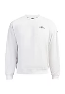 Bluzy męskie - DreiMaster Bluza męska oversize 35625506, biały, L - miniaturka - grafika 1