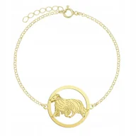 Bransoletki - Bransoletka Złota z Owczarek Szetlandzki 925 Łańcuszek na prezent GRAWER - miniaturka - grafika 1