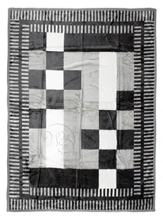 Koc Elway 160x210 abstrakcja geometryczna szara - Koce - miniaturka - grafika 1