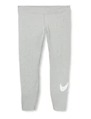 Legginsy - Nike Damskie legginsy W Nsw Essntl Lggng Swoosh Mr Dk Grey Heather/(biały) XXL CZ8530-063 - miniaturka - grafika 1