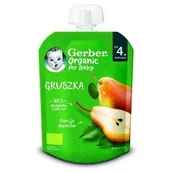 Desery dla dzieci - Gerber Organic Deser w tubce gruszka po 4. miesiącu 80 g Bio - miniaturka - grafika 1