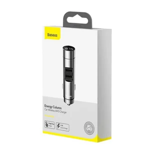 Baseus Energy Column Transmiter FM Bluetooth 5.0 ładowarka samochodowa 2x USB 3,1A QC3.0 srebrny (CCNLZ-0S) - Ładowarki samochodowe - miniaturka - grafika 16