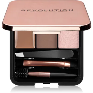 Makeup Revolution Brow Sculpt Kit zestaw do stylizacji brwi odcień Brown 2,2 g - Kredki do oczu - miniaturka - grafika 1