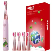 Szczoteczki do zębów dla dzieci - Szczoteczka elektryczna do zębów dla dzieci Welcco Dinozaur różowa - miniaturka - grafika 1