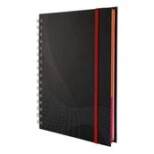 Notesy i bloczki - Kołonotatnik Notizio A5 oprawa twarda ciemnoszary linie 90 kartek Avery Zweckform /7022/ - miniaturka - grafika 1