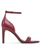 Sandały damskie - Calvin Klein Sandały Heel Sandal 90 - Lth HW0HW02337 Bordowy - miniaturka - grafika 1