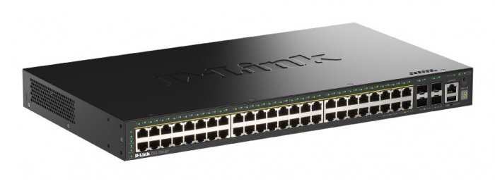 Switch D-Link SmartPro DGS-1530-52P - Switch - Smart - 48 x 10/100/1000 PoE+ + 4 x 10 Gigabit SFP+ - Desktop do montażu w racku - PoE+ 370 W