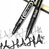 Przybory szkolne - MARKER pisak DWUSTRONNY cienkopis igłowy mazak DWIE GRUBOŚCI pisania - miniaturka - grafika 1