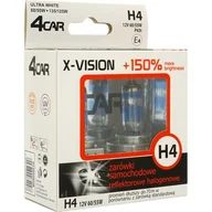 Żarówki samochodowe - Zestaw żarówek samochodowych H4 12 V X-VISION +150% 4CAR - miniaturka - grafika 1