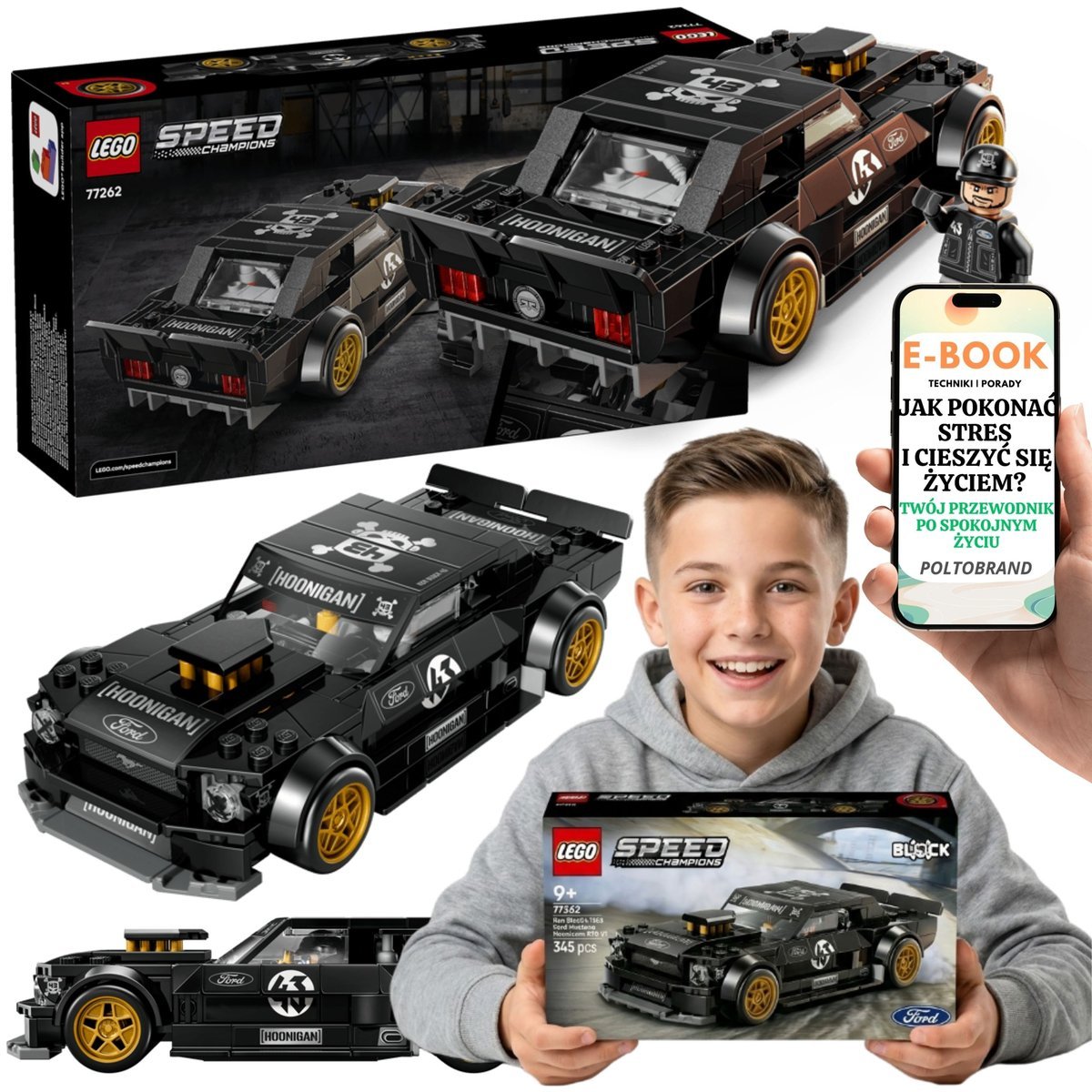 LEGO Ford Mustang Hoonicorn V1 Kena Blocka Speed Champions (77262) + E-BOOK-1