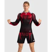 Kimona, stroje i obuwie - Venum Rashguard Długi Rękaw Long Sleeve Adrenaline Red - miniaturka - grafika 1