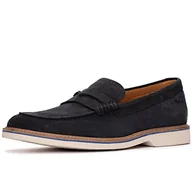 Klapki i japonki męskie - Clarks Męskie klapki Atticus Ltslip, Navy Suede, 44.5 eu - miniaturka - grafika 1