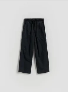 Reserved - Bawełniane spodnie - czarny - Spodnie i spodenki dla chłopców - miniaturka - grafika 1