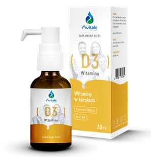 MedicaLine Witamina D3 1000 IU z Lanoliny (30ml) Avitale - Witaminy i minerały - miniaturka - grafika 1