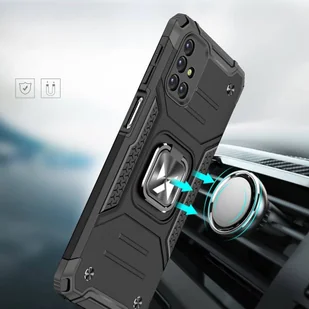 Wozinsky Ring Armor pancerne hybrydowe etui pokrowiec + magnetyczny uchwyt Samsung Galaxy M31s czerwony - Etui i futerały do telefonów - miniaturka - grafika 6
