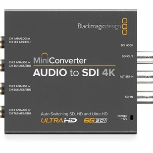 Blackmagic Mini Converter - Audio to SDI 4K - Akcesoria fotograficzne - miniaturka - grafika 1