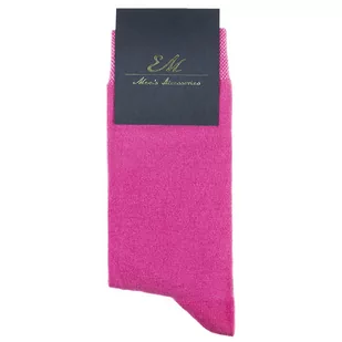 Skarpety garniturowe gładkie różowe EM 69 - EM Men's Accessories - Skarpetki męskie - miniaturka - grafika 1