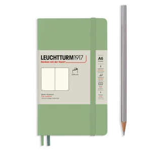 Notatnik Leuchtturm1917 Pocket A6, miękka oprawa, gładki, sage - Notesy i bloczki - miniaturka - grafika 1