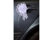 Wesele i ślub - Bukieciki z różyczką biały 14cm 1op BR-008 - miniaturka - grafika 1