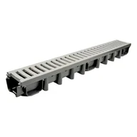 Rynny i akcesoria - Kanał z kratą PVC system 1000 x 98 A15 100 x 13,1 x 9,8 cm MAXPOL - miniaturka - grafika 1