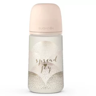 Suavinex Zestaw Spread Joy smoczek, klips, butelka 270 ml Beżowy - Akcesoria do smoczków - miniaturka - grafika 1