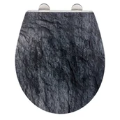 Deski sedesowe - Deska sedesowa z automatycznym zamykaniem 37,5 x 44,5 cm Slate – Wenko - miniaturka - grafika 1