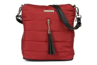 Torebki damskie - Bordowa Damska Torebka pikowana solidna oryginalna frędzel W91 czerwony - miniaturka - grafika 1