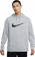 Bluzy męskie - Bluza Sportowa Męska Nike Z Kapturem Dri-fit DV8008-063 r. M - miniaturka - grafika 1
