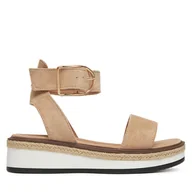 Espadryle damskie - Espadryle DeeZee WS091-01 Beżowy - miniaturka - grafika 1