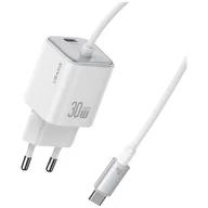 Ładowarki do telefonów - Ładowarka sieciowa USAMS JC Series CC264 30W GaN Mini Fast Charge 2xUSB-C biały - miniaturka - grafika 1