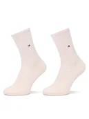 Skarpetki damskie - Tommy Hilfiger Zestaw 2 par wysokich skarpet damskich 100001493 Różowy - miniaturka - grafika 1