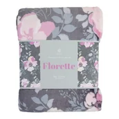 Koce - Koc Florette 150X200 Cm Różowe Kwiaty - miniaturka - grafika 1