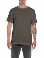 Koszulki męskie - Replay T-shirt męski z krótkim rękawem z bawełny organicznej, 121 błotnik, L - miniaturka - grafika 1