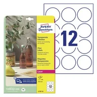 Etykiety do drukarek - AVERY ZWECKFORM - Etykieta okrągła przezroczysta, A4, 25 ark./op., średnica 60mm, przezroczysta - L7787-25 - miniaturka - grafika 1