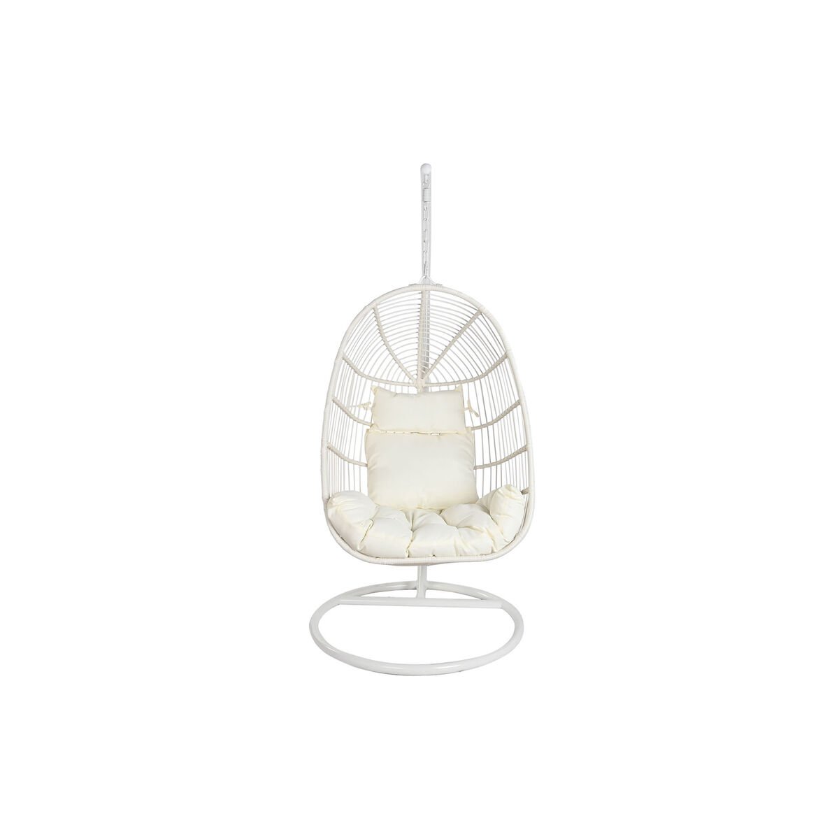 Wiszący fotel ogrodowy DKD Home Decor Biały Metal Aluminium Syntetyczny Rattan 94 x 100 x 196 cm