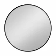Lustra - Lustro łazienkowe led barwa neutralna okrągłe 60 cm Circle w ramie czarny Manufaktura Parczówek - miniaturka - grafika 1