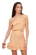 Koszulki i topy damskie - Trendyol Women's Ginghamber Bottom Top Team Skirt Set, pomarańczowy, 40 - miniaturka - grafika 1
