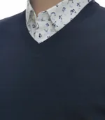 Swetry męskie - Sweter męski wełniany bez rękawów bezrękawnik pulower kamizelka męska M - miniaturka - grafika 1