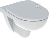 Miski WC - Zestaw wiszącej miski WC Selnova lejowa, B36 cm, H38 cm, T53 cm, z deską sedesową, mocowanie od dołu - miniaturka - grafika 1