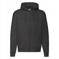 Bluzy męskie - Bluza Męska Z Kapturem Rozpinana Zip Through Hooded Sweat Czarny r. L - miniaturka - grafika 1