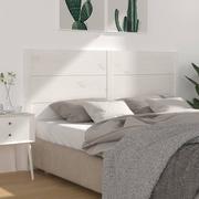 Inne meble do sypialni - Lumarko Wezgłowie łóżka, białe, 206x4x100 cm, lite drewno sosnowe - miniaturka - grafika 1