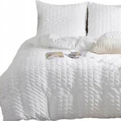 Pościel - Pościel marszczona CREASY 160x200 jednobarwna biała - miniaturka - grafika 1