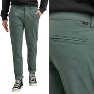 Spodnie męskie - Lee SLIM CHINO Fort Green Chetopa Twill ZIELONE ZWĘŻANE CHINOSY W36 L32 - miniaturka - grafika 1