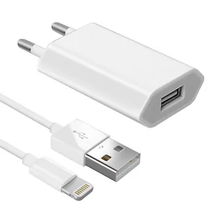Kabel Lightning do ładowarki sieciowej USB (iPod, iPhone) — biały - Ładowarki do telefonów Kabel Lightning do ładowarki sieciowej USB (iPod, iPhone) — biały - Ładowarki do telefonów - miniaturka - grafika 1