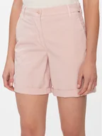 Spodenki damskie - Tommy Hilfiger Szorty materiałowe WW0WW42457 Różowy Regular Fit - miniaturka - grafika 1