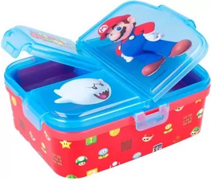 Suer Mario Pudełko Organizer  Lunchbox 4 Komory - Zestawy naczyń dla dzieci - miniaturka - grafika 1
