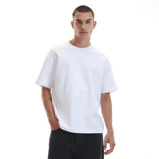 Koszulki męskie - Reserved T-shirt loose - Biały - grafika 1